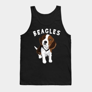 Pint-sized Paws Parade Beagle Whispers, Tee Triumph Extravaganza Tank Top